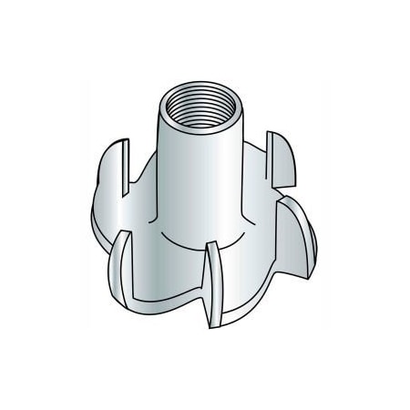 Brighton-Best Tee Nut - 1/4-20 x 5/16" L - 3 Prong - Steel - Zinc CR+3 - Pkg of 250 - Brighton-Best 302050 302050